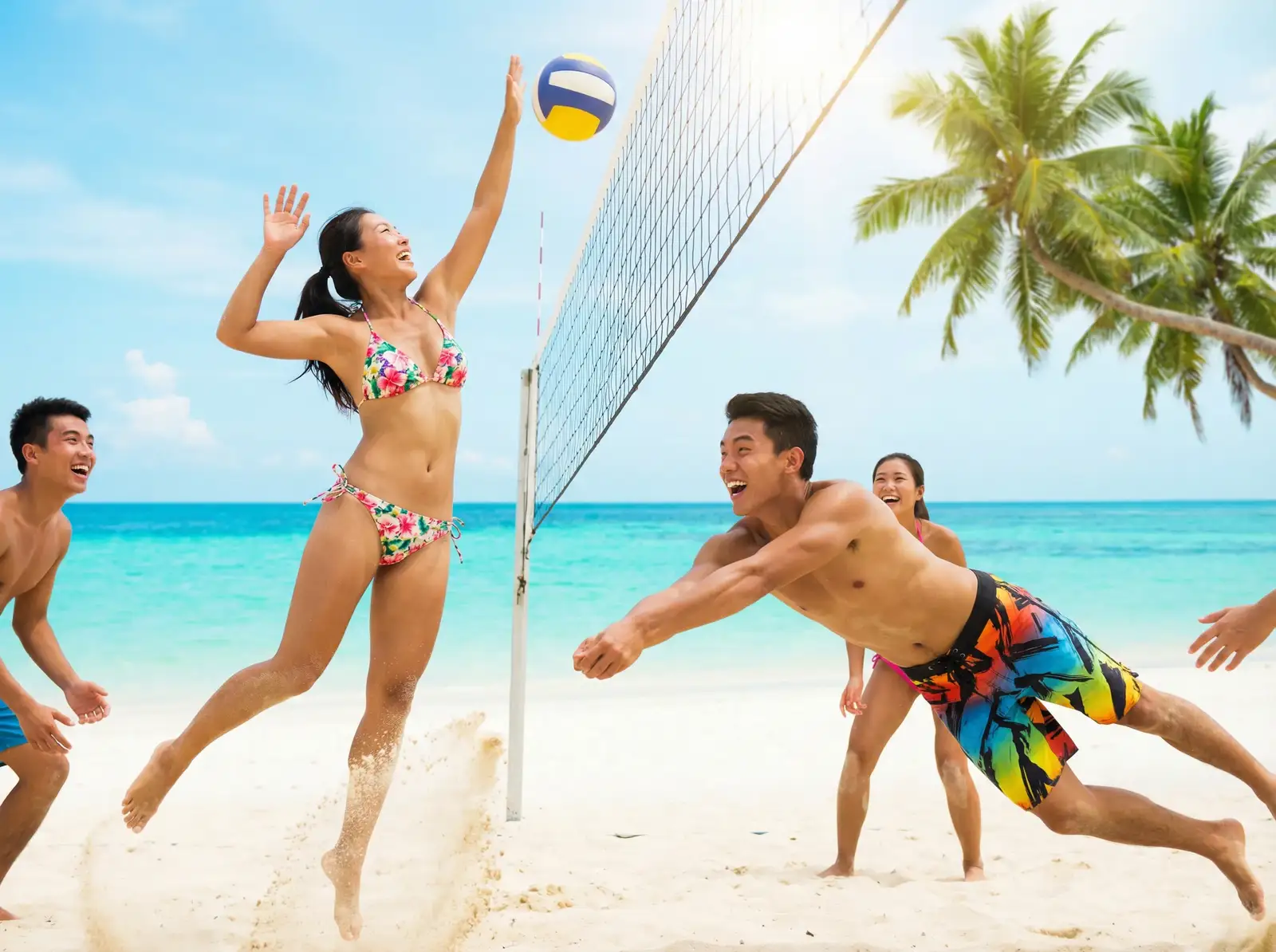 爱情岛论坛-会员专区|热门社区|在线论坛|爱情岛论坛官方网站 嘉宾们在海角沙滩上进行趣味运动